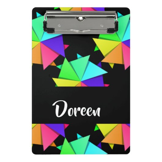 Folded Paper Pattern Mini Klemmbrett (Vorderseite)