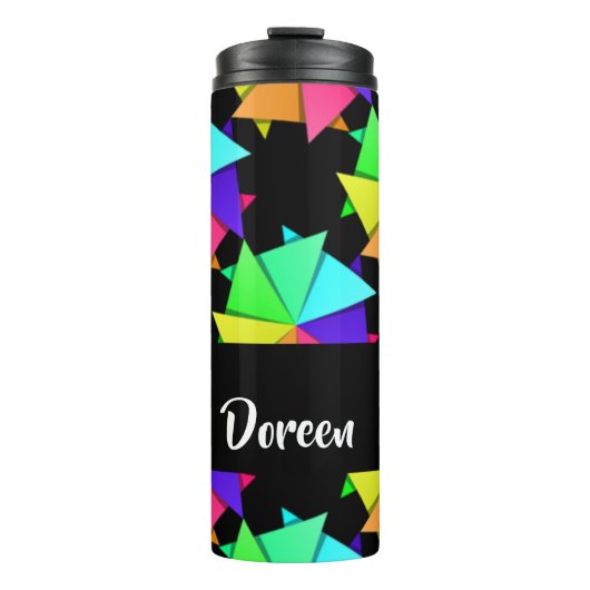 Folded Paper Pattern Thermosbecher (Vorderseite)