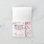 Folded Thank You Card Blood Splatter Vampire Gothi Dankeskarte (Innenseite)