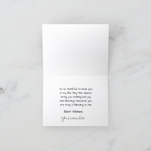 Folded Thank You Card Dankeskarte (Innenseite)