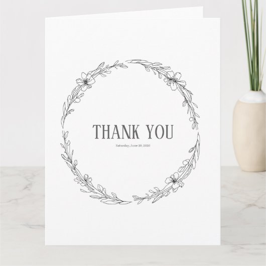 Folded Thank You Card Dankeskarte (Vorderseite)
