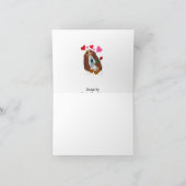 Folded Valentine's Day Dachshund cupid Card Dankeskarte (Innenseite)