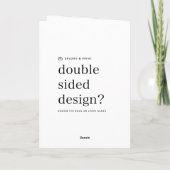 Folded Vertical Card | Design Upload 5x7 Budget Karte (Rückseite)