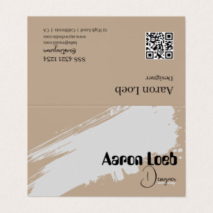 Folded Visitenkarten Rustikales Kraft mit QR-Cod