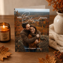 FoldledThanksgiving-Karte,Elegante Schrift nach Ma