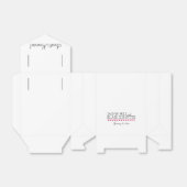 Foldover Cake Bag Typografie Rosa Herz Geschenkschachtel (Ungefaltet)