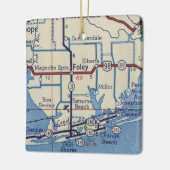 Foley AL Vintag Map Keramikornament (Links)