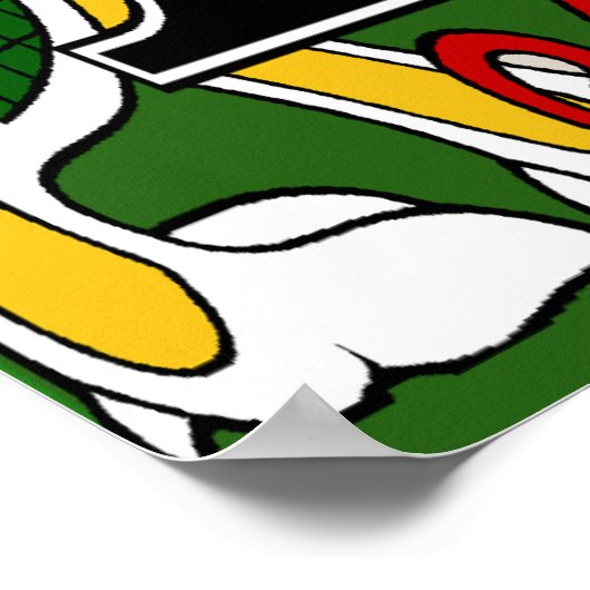 Foley Celtic Dragon Print Poster (Ecke)