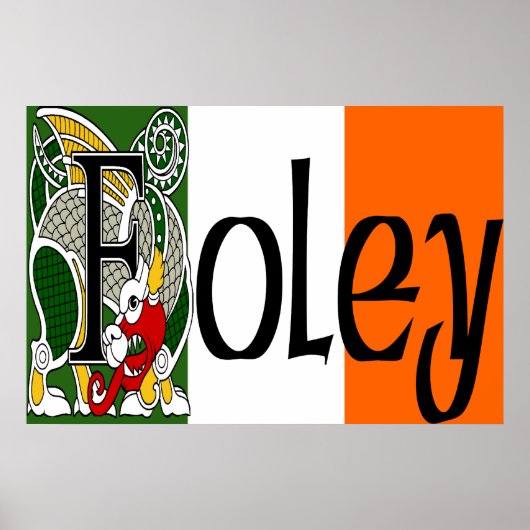 Foley Celtic Dragon Print Poster (Vorne)