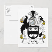 Foley Familienwappen Postkarte (Vorne/Hinten)