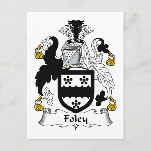 Foley Familienwappen Postkarte (Vorderseite)