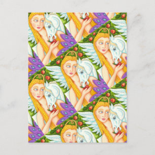 FOLGE ART PEGASUS UND EVE IN GARTEN OF EDEN, PORT POSTKARTE