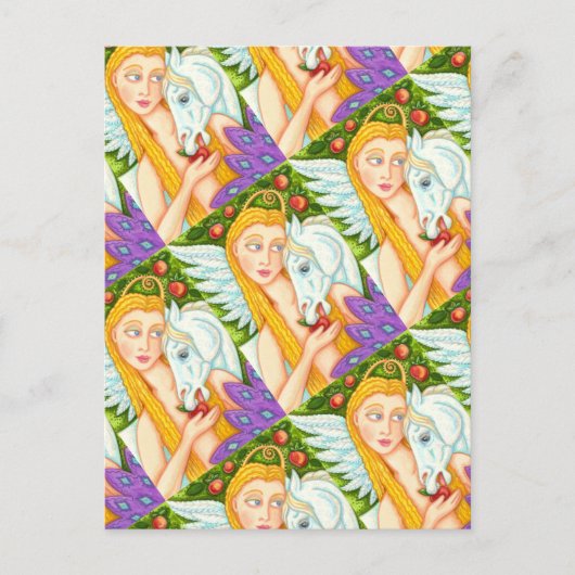 FOLGE ART PEGASUS UND EVE IN GARTEN OF EDEN, PORT POSTKARTE (Vorderseite)