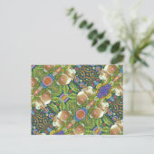 FOLGE ART RABBIT & BLUEBIRD IN SECRET GARDEN POSTKARTE (Stehend Vorderseite)