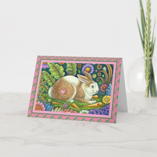 FOLGE ART RABBIT, BLUEBIRD, SECRET GARDEN Blank Karte (Vorderseite)