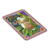 FOLGE ART RABBIT, BLUEBIRD, WHIMSICAL SECRET GARDE MAGNET (Rechte Seite)