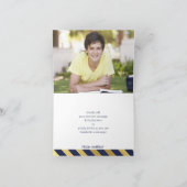 FOLGE DANK IHNEN Bar mitzvah Gold Marine blau MURR Dankeskarte (Innenseite)