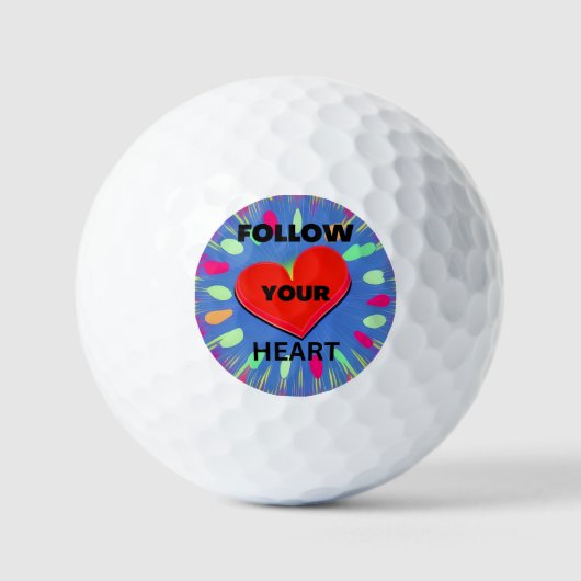 Folge Deinem Herzen Golfball (Vorderseite)