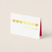 Folge deinem Herzen ... Valentine Folienkarte (Vorderseite)