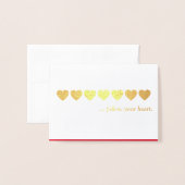 Folge deinem Herzen ... Valentine Folienkarte (Vorderseite mit Umschlag)