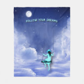 Folge deinem Traum Fleecedecke (Vorderseite)