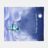 Folge deinem Traum Fleecedecke (Vorderseite (Horizontal))