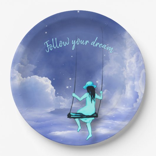 Folge deinem Traum Pappteller (Vorderseite)