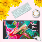 Folge deinen Träumen! Abstrakte Motivation Schreibtischunterlage