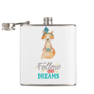 Folge Deinen Träumen Fuchs Flachmann