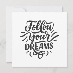 "Folge deinen Träumen   Inspiration und Motivation Feiertagskarte