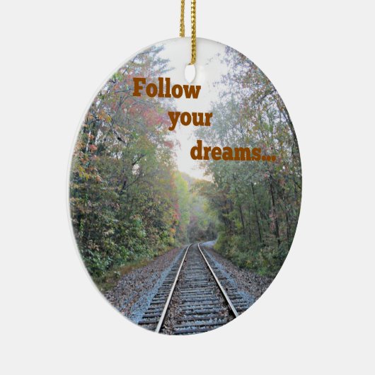 Folge deinen Träumen Keramik Ornament (Rechts)