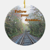 Folge deinen Träumen Keramik Ornament (Hinten)