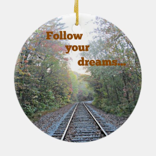 Folge deinen Träumen Keramik Ornament (Hinten)