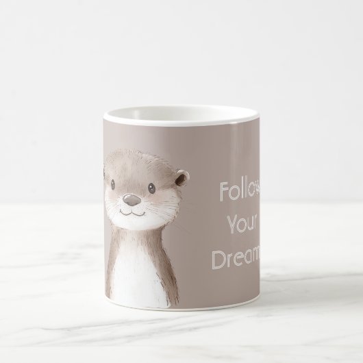 Folge Deinen Träumen Otter Kaffeetasse (Mittel)