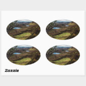 Folge deinen Träumen! Ovaler Aufkleber (Blatt)