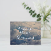 Folge deinen Träumen Postkarte (Stehend Vorderseite)