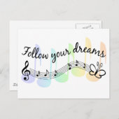 Folge deinen Träumen Postkarte (Vorne/Hinten)