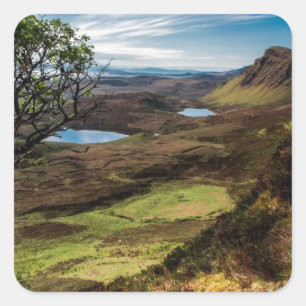 Folge deinen Träumen! Quadratischer Aufkleber