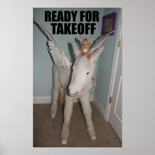 Folge deinen Träumen! Selbst wenn du eine Katze bi Poster