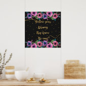 "Folge deinen Träumen, sie kennen den Weg" Zitat Poster (Küche)