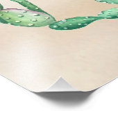 Folge deinen Träumen | Wasserfarbenkaktus & Angebo Fotodruck (Ecke)