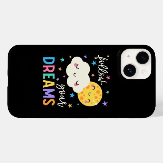 Folge deinen Träumen | Wolke und Mond Case-Mate iPhone Hülle (Rückseite (Horizontal))