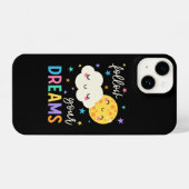 Folge deinen Träumen | Wolke und Mond iPhone Hülle (Rückseite (Horizontal))