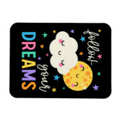 Folge deinen Träumen | Wolke und Mond Magnet (Horizontal)