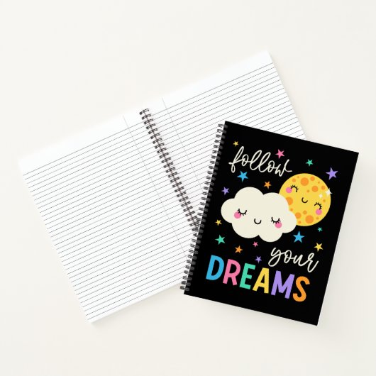 Folge deinen Träumen | Wolke und Mond Notizblock (Innenseite)