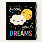 Folge deinen Träumen | Wolke und Mond Notizblock (Rückseite)