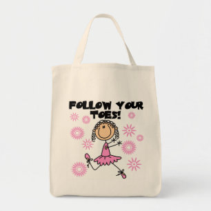 Folge Deinen Zehen Ballerina T-Shirts und Geschenk Tragetasche