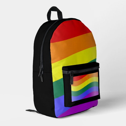 Folge dem Regenbogen Bedruckter Rucksack (Rückseitige Ecke links)