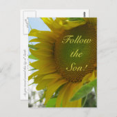 Folge dem Sohn! Christliche Nachricht auf einer Po Postkarte (Vorne/Hinten)