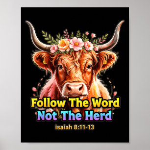 Folge dem Wort, nicht der Herde Christlicher Weste Poster